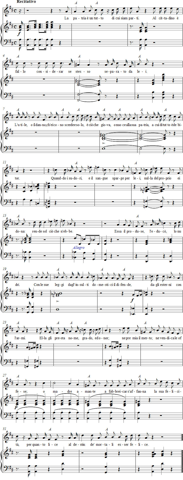 Vaccaj 14 – sopraanon nuotit