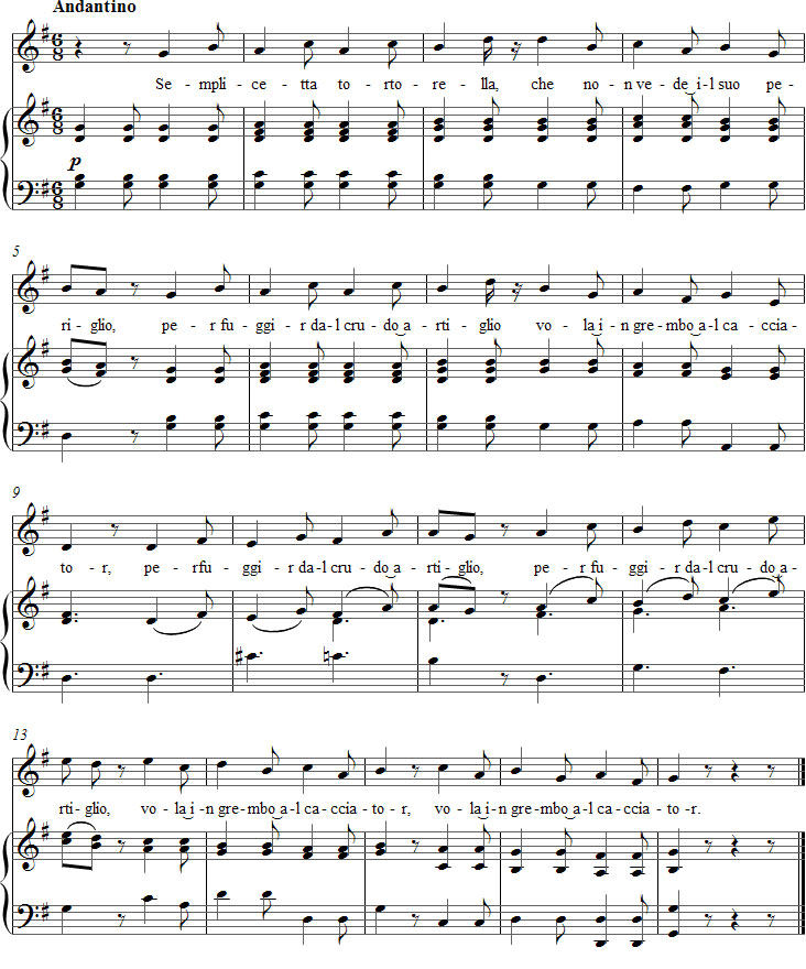 Vaccaj 1b – sopraanon nuotit