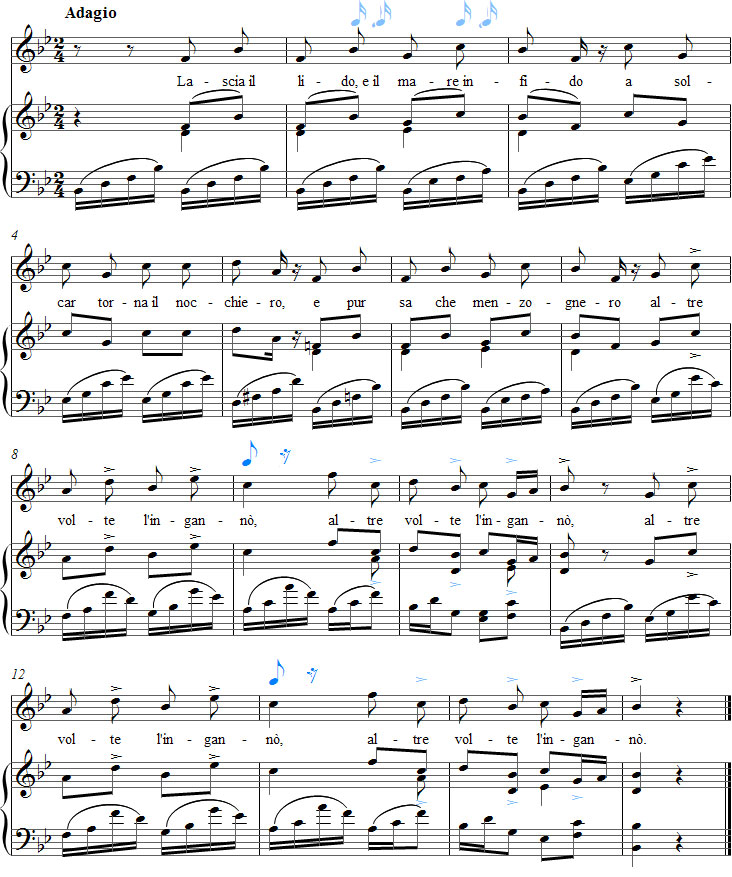 Vaccaj 2a – sopraanon nuotit