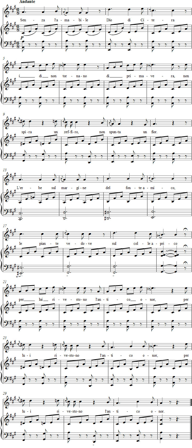 Vaccaj 8a – sopraanon nuotit